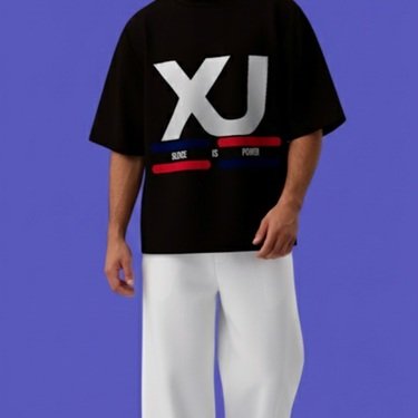 T-shirt XJ noir Tendance, photo originale