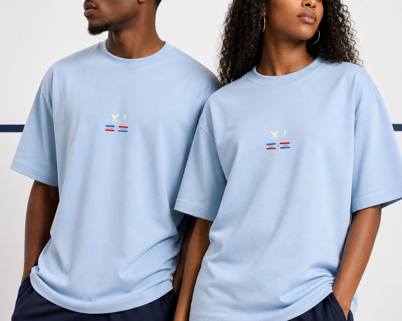 T-shirt XJ bleu clair, vue 2