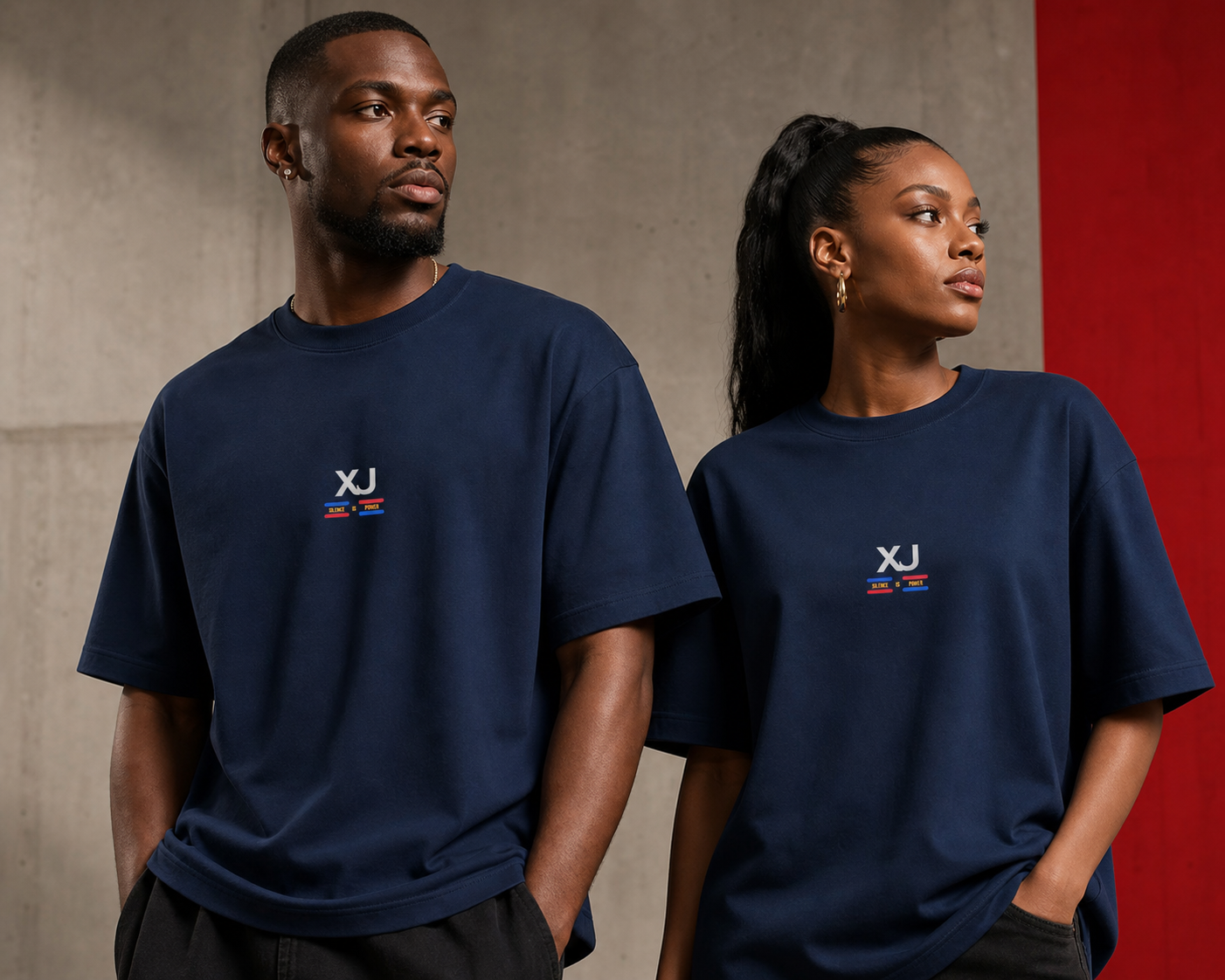 T-shirt XJ bleu marine, vue 2